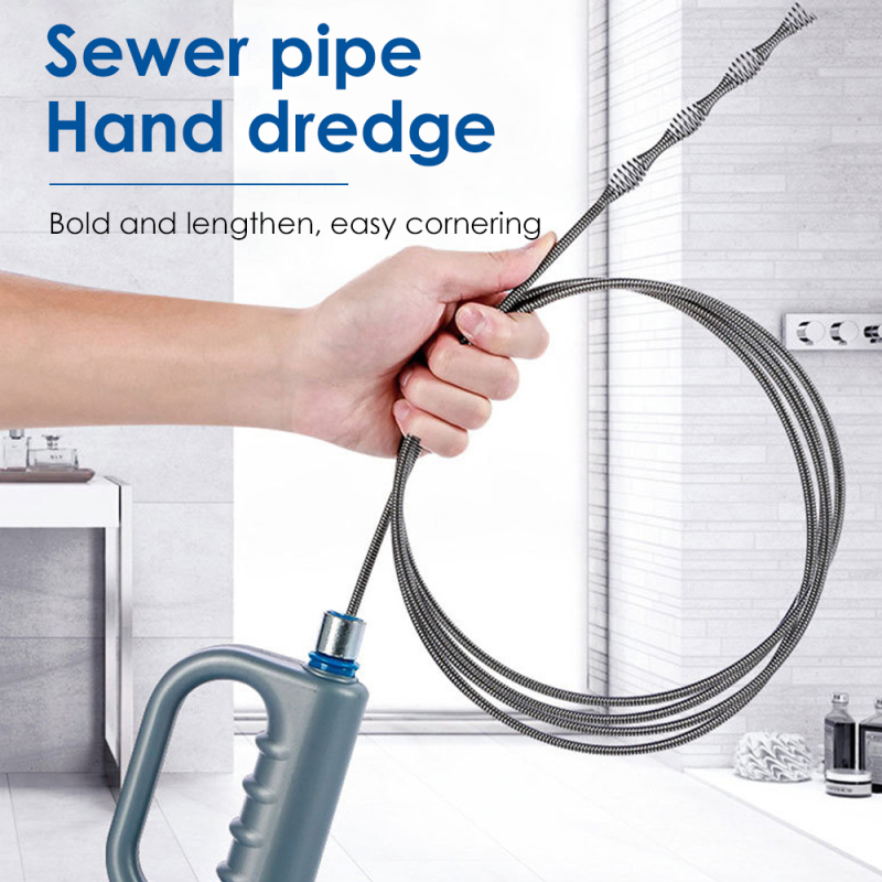 Drain Snake Flexible - Desbloqueador de drenaje de 10M, varilla