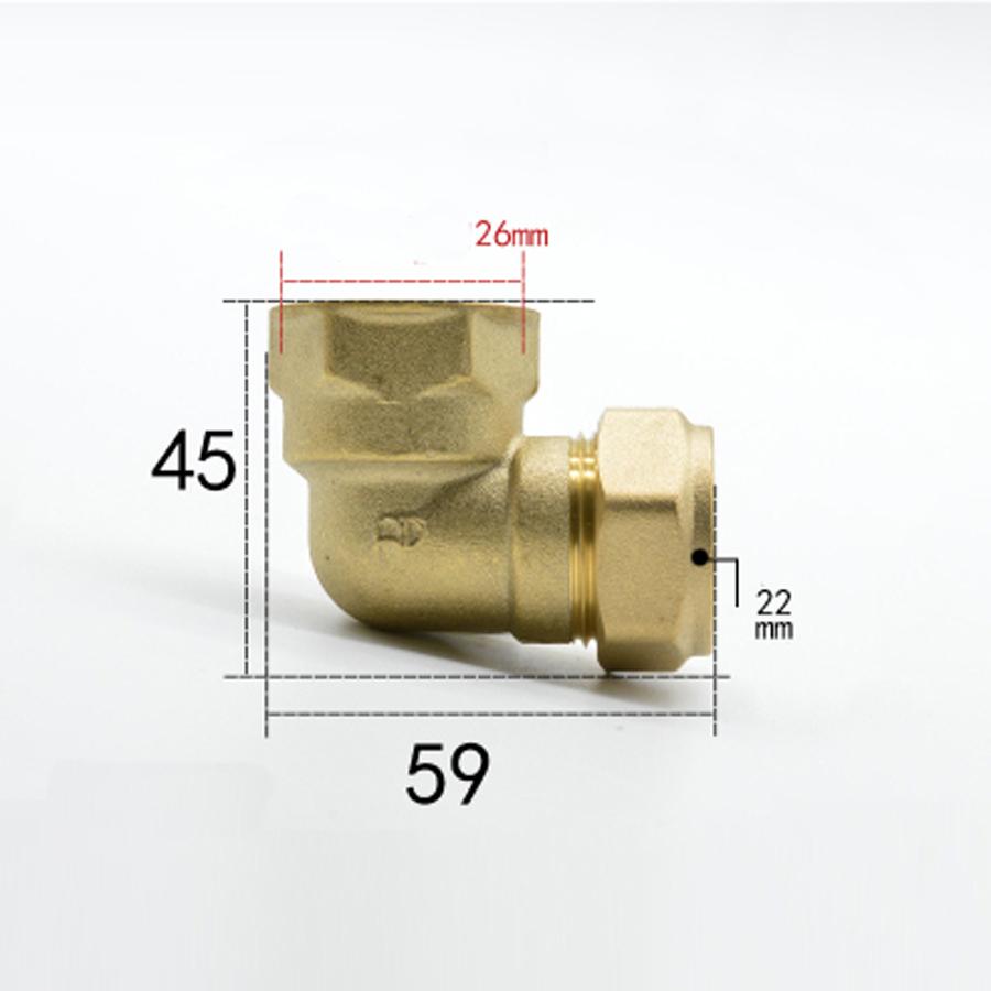 Ajuste de tubo OD 22mm x 3/4 