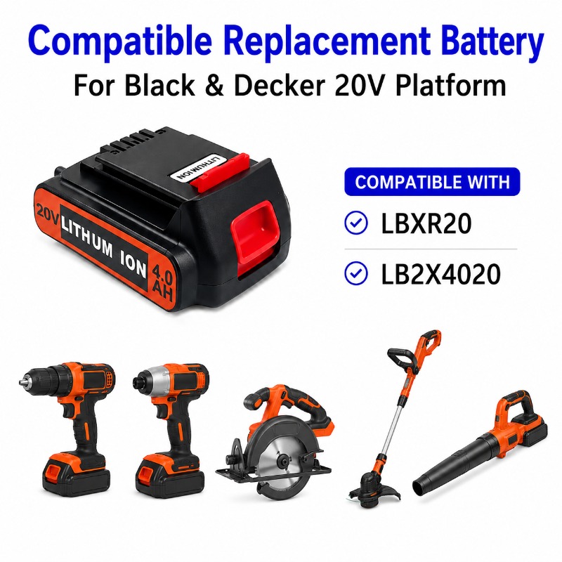 Batería de 20V 6.0Ah para herr - Black+Decker Tool Cordless reseña y precio