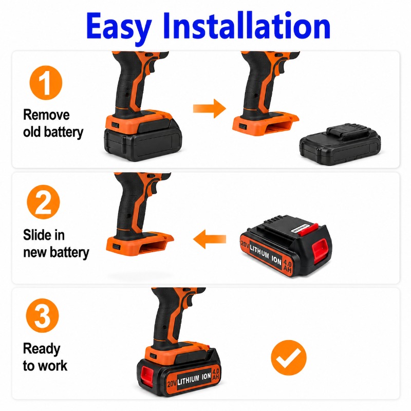 Batería de 20V 6.0Ah para herr - Black+Decker Tool Cordless reseña y precio